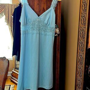 NWTCinema Etoile Chemise.Slinky.SoftCup.SkyBlue.Lace front &shoulderstraps.SEXY
